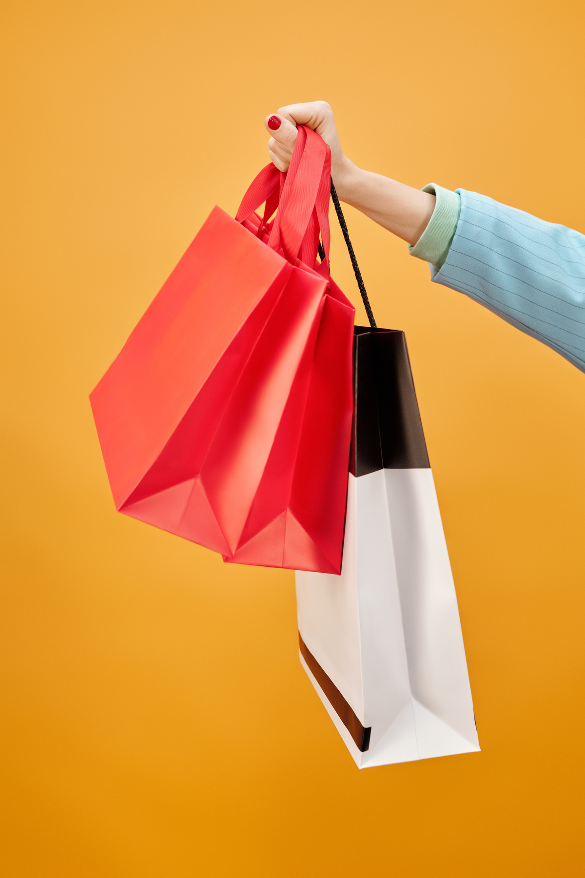 A Person Holding Shopping Bags